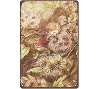 Metal Tin Sign The Old Man's Beard Fairy Flower Fairies Novelty Bedroom Vintage Funny Poster Wall Decor Art Gift 12x8 Inches