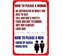 Metal Tin Sign The Tool Rules How To Please A Not Easy To Deform Metal Sign Decor Iron Signs For Coffee Shop Office 20X30Cm