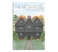 Metal Tin Sign 'The Witch House Salem Massachusetts', Retro Decor, Art Sign, Home, Kitchen, Bar, Cafe, Club, Cave, Wall Decor, Vintage Travel Sign 30x30CM