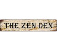 Metal Tin Sign The Zen Den Retro Aluminum Metal Sign for Street Home Office Garden Decor 4x16 Inch