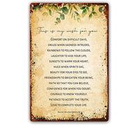 Metal Tin Sign This is My Wish for You Ralph Waldo Emerson Quotes Wall Art Prints Poster Decor Kitchen Printing Pictures Living Room Painting Modern Decorations 8"x12"