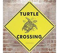 Metal Tin Sign Tortoise Crossing Xing Farm Organic Country Yard Sign Aluminum Street Sign for Indoor Outdoor Home Decor Wall Decoration 8x8 Inch