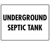 Metal Tin Sign Underground Septic Tank Sign Caution Danger Safety Security Warning Notice Signs Indoor/Outdoor Use 8 X 12 Inch