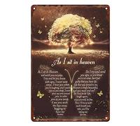 Metal Tin Sign Vintage As I Sit In Heaven Butterfly Street for Home, Living Room, Garden, Bedroom, Office, Hotel, Cafe and Pub Wall Decor 12x8 Inches