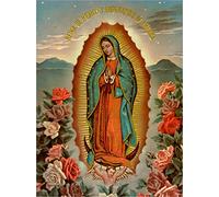 Metal Tin Sign Vintage Chic Art Decoration Virgen De Guadalupe Virgin Mary Catholic,Acts,Saints for Home Bar Cafe Farm Store Garage or Club 12" X 8"