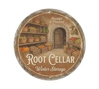 Metal Tin Sign Vintage Cottagecore Garden Root Cellar Storage