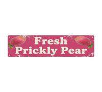 Metal Tin Sign Vintage Fresh Prickly Pear Rustic Kitchen