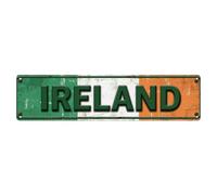 Metal Tin Sign Vintage Ireland Flag Pattern