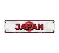 Metal Tin Sign Vintage Japan Flag Pattern