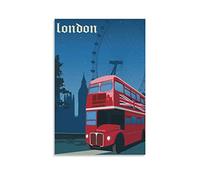 Metal Tin Sign Vintage London England Night Metal Wall Decorative Tin Signs for Home Kitchen Bar Coffee Shop Club Orchard Decoration 20x30cm