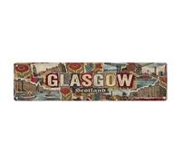 Metal Tin Sign Vintage Travel Glasgow Scotland