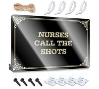 Metal Tin Sign Vintage Wall Hanging Decor Rust-proof & Primitive Decor Vintage Tin - Nurses Call The Shots For Horror Metal Wall Decor | Funny Pool Aluminum Sign Wall Decor