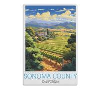 Metal Tin Sign Vintage Wall Plaque Poster, Bar Signs for Home Bar Kitchen Diner Bar Pub, California Sonoma County 15 * 30cm