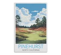 Metal Tin Sign Vintage Wall Plaque Poster, Bar Signs for Home Bar Kitchen Diner Bar Pub, Pinehurst North California 15 * 30cm