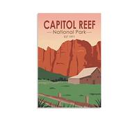 Metal Tin Sign Vintage Wall Plaque Poster Capitol Reef National Park Kitchen Bar Novelty Gift Aluminium Metal Tin Wall Décor Sign 20x30cm
