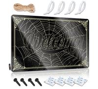 Metal Tin Sign Wall Decor Welcome Goth Spider Web Tin Sign 2 Metal Signs For Man Cave Cave Door Sign(30X40CM)