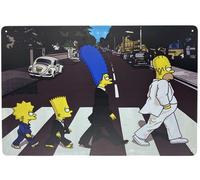 Metal Tin Sign | Wall Poster | The Simpsons at Abbey Road as The Beatles 8 x 12 in | Fun Decorative Sign for Home Bar Room Garage Garden Man Cave and Outdoor Plaque