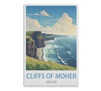 Metal Tin Sign Wall Sign Vintage Tin Painting Retro Plaque Girl's Room Bedroom Wall Art Poster Old Cliffs of Moher Ireland15x30cm(6x12 Zoll)A819