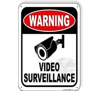 Metal tin sign warning video surveillance security camera sign long-last decor art sign slow down decor sign for indoor outdoor wall decoration tin sign home wall art metal tin sign 8×12 INCH
