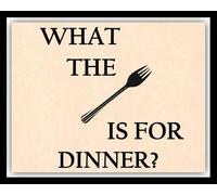 Metal Tin Sign What The Fork Is For Dinner Family Kitchen Metal Plaque Sign Others Listed Sign Square Sign 12x12 inches