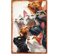 Metal Tin Signs A Bunch Of Curious Cats Iron Sign Decor Plaque Poster Man Cave Metal Tin Sign For Porch Wall Front Door S