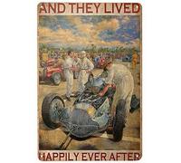 Metal Tin Signs And They Lived Happily Ever After Tin Signs Vintage Funny Bar Club Cave Home Kitchen Wall Decor 30 * 30CM