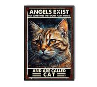 Metal Tin Signs Angels Exist But Sometimes They Dont Have Wing And Are Called Cat Plaque Poster Perfect Iron Sign Man Cave Wall Signs For Workshop Wall Patio S