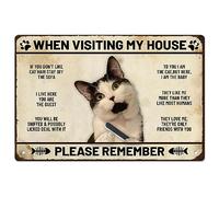 Metal Tin Signs Cat When Visiting My House Metal Tin Sign Perfect Iron Sign Man Cave Iron Painting For patio Wall Workshop M
