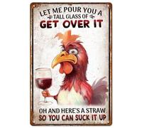 Metal Tin Signs Chicken Coop Accessories, Let Me Pour You A Tall Glass Of Get Over It Metal Tin Sign Man Cave Iron Painting Garage Wall Signs For workshop Wall Front Door S