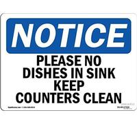 Metal Tin Signs Home Decor Safety Sign Notice Please No Dishes In Sink Keep Sign Protect Your Construction Site Warehouse Business 8x12 Inch Sign Customized Wall Plaque Retro Club Pub Bar Poster