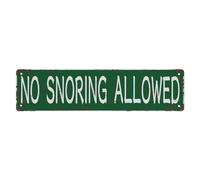 Metal Tin Signs No Snoring Allowed The Unique Wall Decoration Of The Vintage Diner Metal Tin Sign Shop Cafe Restaurant 4X16 Inches