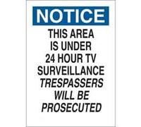 Metal Tin Signs Notice This Area Is Under 24 Hour Tv Surveillance Trespassers Will Be Prosecuted Security Metal Tin Sign Decor Iron Painting Funny Iron Sign For Wall Front Door Workshop M