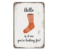 Metal Tin Signs Oranges Sock Hello Is It Me You'Re Looking Iron Sign Man Cave Wall Signs Decor Iron Painting For Workshop Patio Front Door S