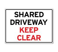Metal Tin Signs Shared Driveway Keep Clear Traffic And Parking - Driveway Parking Wall Signs Perfect Iron Sign Garage Metal Tin Sign For workshop Patio Porch S