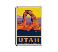 Metal Tin Signs Utah State Travel Tin Signs Indoor & Outdoor Home Bar Coffee Kitchen Wall Decor 30 * 40CM