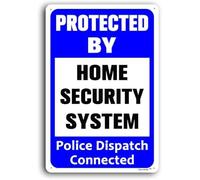 Metal Tin Signs Vintage Funny Aluminum Protected By Home Security System Sign, No Trespassing Yard Sign, for Home