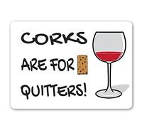 Metal Tin Signs Vintage Funny Corks Are For Quitters Cute Wine Decor Quality Metal for Men Women Wall Decor for Bars Restaurants Cafes Pubs 12x8 inch