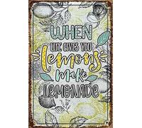 Metal Tin Signs Vintage Funny When Life Gets You Down Remember It's Only One Down The Rest Is Up Living Room, Kitchen, Farm Tin Sign Hanging Poster Decor Rustic Home Decor 8x12 Inch