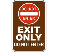 Metal Tin Warning Sign Do Not Enter Exit Only Do Not Enter Aluminum Safety Signs for Home, Commercial, and Driveway Alerts Aluminum Metal Sign 8X12 Inches