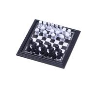 Metal Tiny Chess Game Board Collectible Dollhouses Decors Portable Strategic Tabletop Toy Adult Oriented Chess Set With Metal Pieces