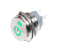 Metal toggle rocker switch 220v 12v 6v 22mm 2NO 4-pin locking buckle fixed 16A high current LED light(Gre Power,22MM 2NO_LATCH_220V)