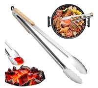 Metal Tongs | Non-Slip Heat Resistant Multifunctional Stainless Steel Cooking Tool - Kitchen Utensils and Cooking Gadgets - For Grilling, BBQ, Camping, Home, Meat, Steak, Frying Food