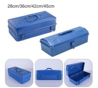 Metal Tool Box for Organizing Tools for Workshop and Garage Storage Solutions (36x15x10cm)
