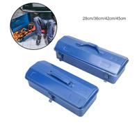 Metal Tool Box for Organizing Tools for Workshop and Garage Storage Solutions (42x16x12cm)