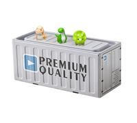 Metal Tool Box | Portable Multi-Functional Iron Decor Detail | Small Metal Box With Lid - For Kids Family Travel Indoor Outdoor Parties Bedroom, all grey, se beskrivning, Unisex