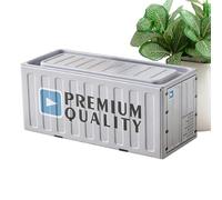 Metal Tool Box,Portable Multi-Functional Iron Decor - Metal Container With Lid,For Boys Girls Youth Teens Travel Indoor Outdoor Holiday Party Room, all grey, se beskrivning, Unisex