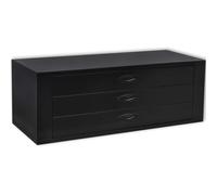 Metal Tool Chest 3 Drawers Black Home Storage Box Organiser Cabinet vidaXL