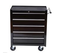 Steel 4-Drawer Duo-Door Rolling Tool Cabinet Tool Chest On Wheels Black