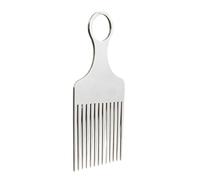 Metal Toothpick - Silver Aluminium, Lightweight Precise Comb, Long Hair Styling Tool, Smooth Rounded Tips, Ergonomic Handle, Portable Pocket | Family,