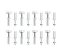 Metal Top Pivot and Plastic Guide Wheel Kit for Bifold Doors Including Folding Pocket Accordion and Barn Door Applications (8PCS)